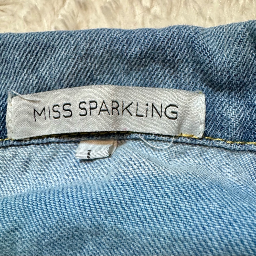 Miss Sparkling Contrast Denim Western Jacket – Size Large | Aztec print cowgirl - Picture 5 of 6